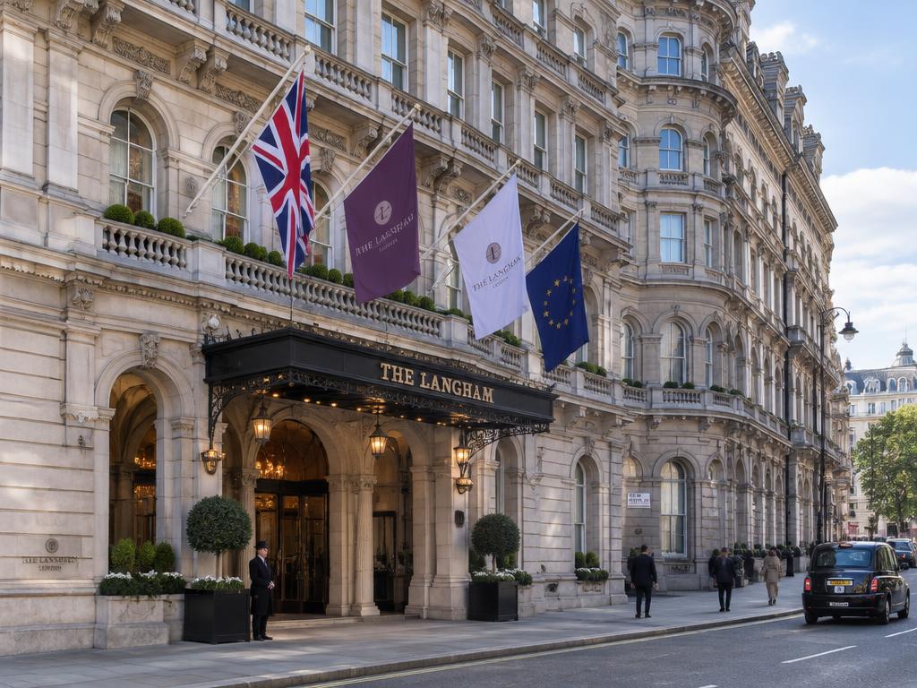 The Langham's grand Victorian facade on Regent Street
